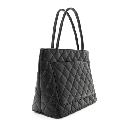 Chanel Caviar Quilted Medallion Tote Black 3 of 13
