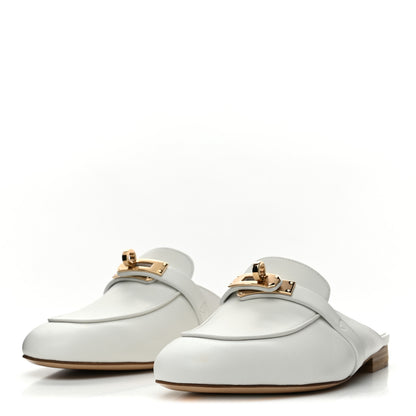 Hermes Calfskin Oz Mules 36 White 4 of 10