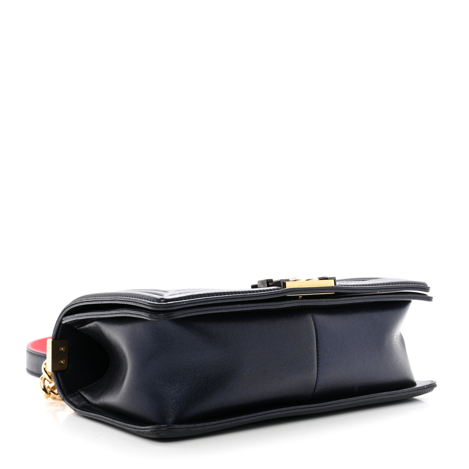 Chanel Lambskin Embossed Medium Boy Cube Flap Navy 4 of 10