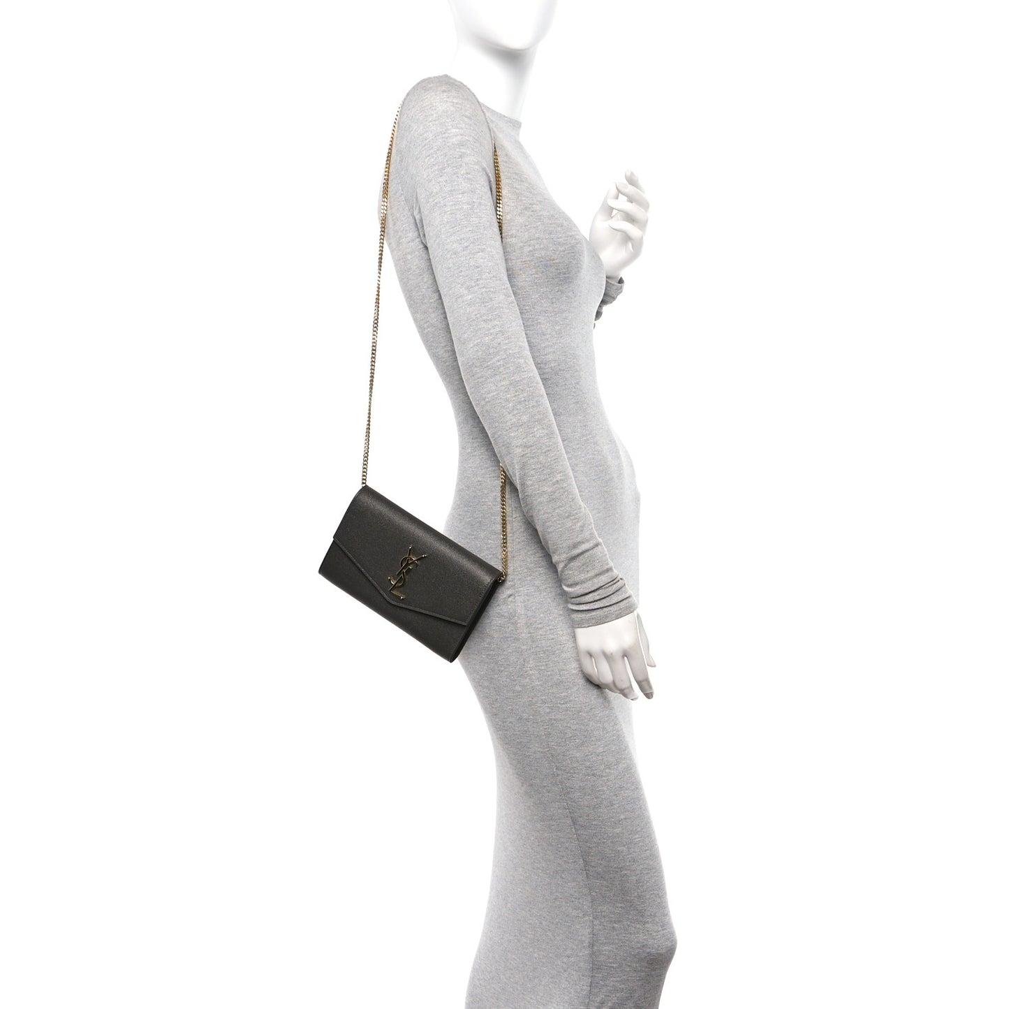 Grain De Poudre Uptown Chain Wallet Pebble