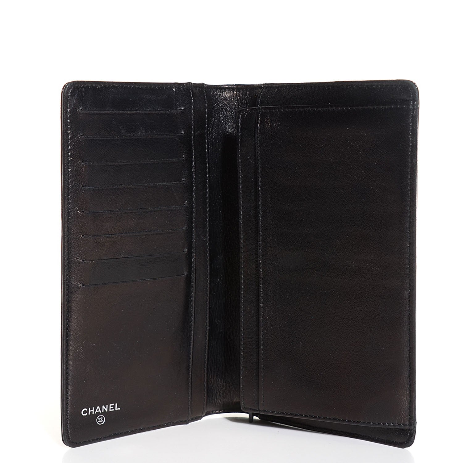 Chanel Patent Calfskin Lucky Symbols Yen Wallet Black 5 of 8