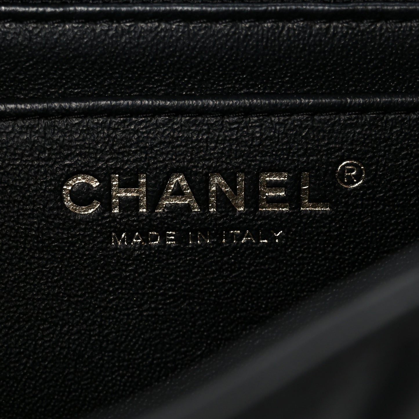 Lambskin Quilted Mini Rectangular Flap Black