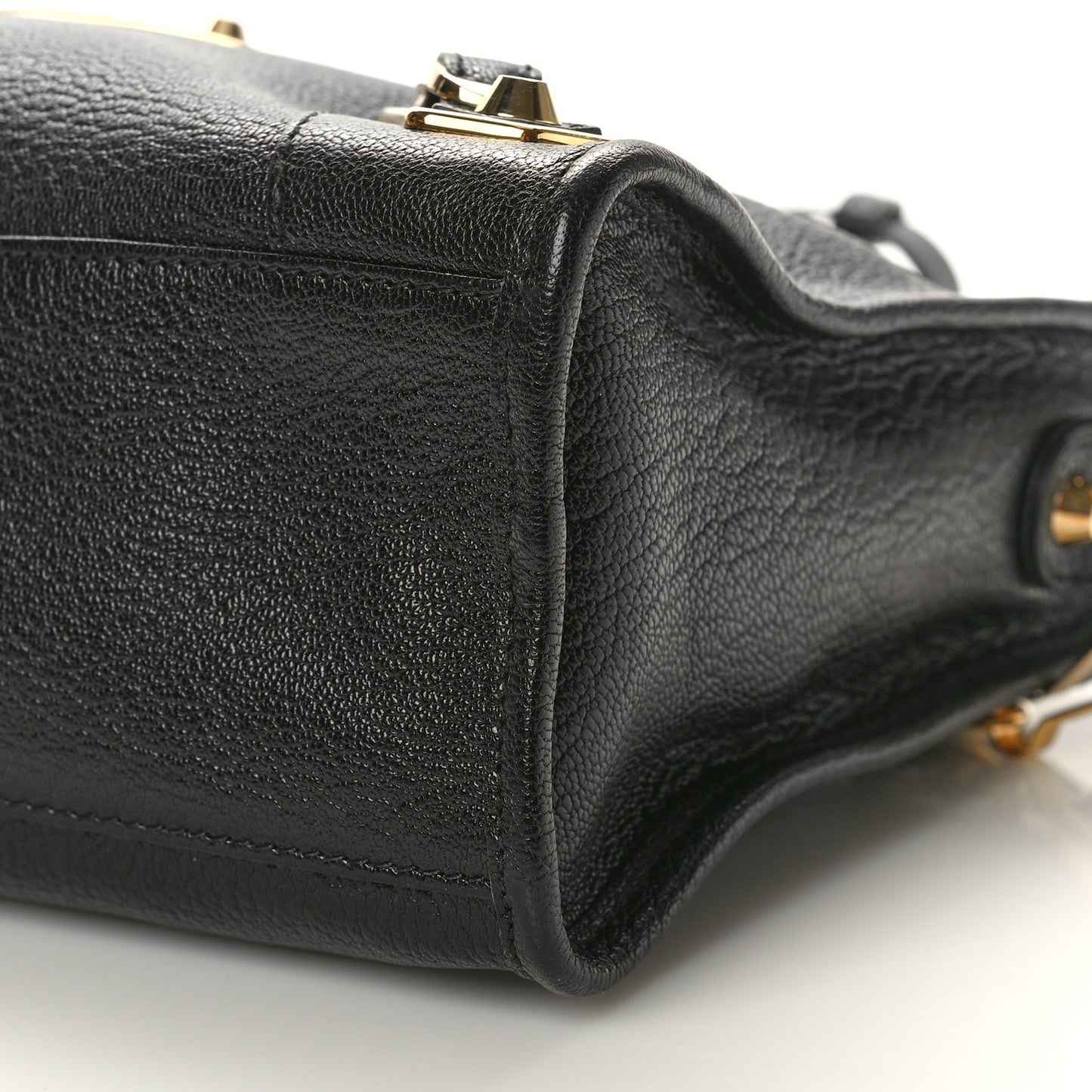 Chevre Gold Metallic Edge Hardware S City Black