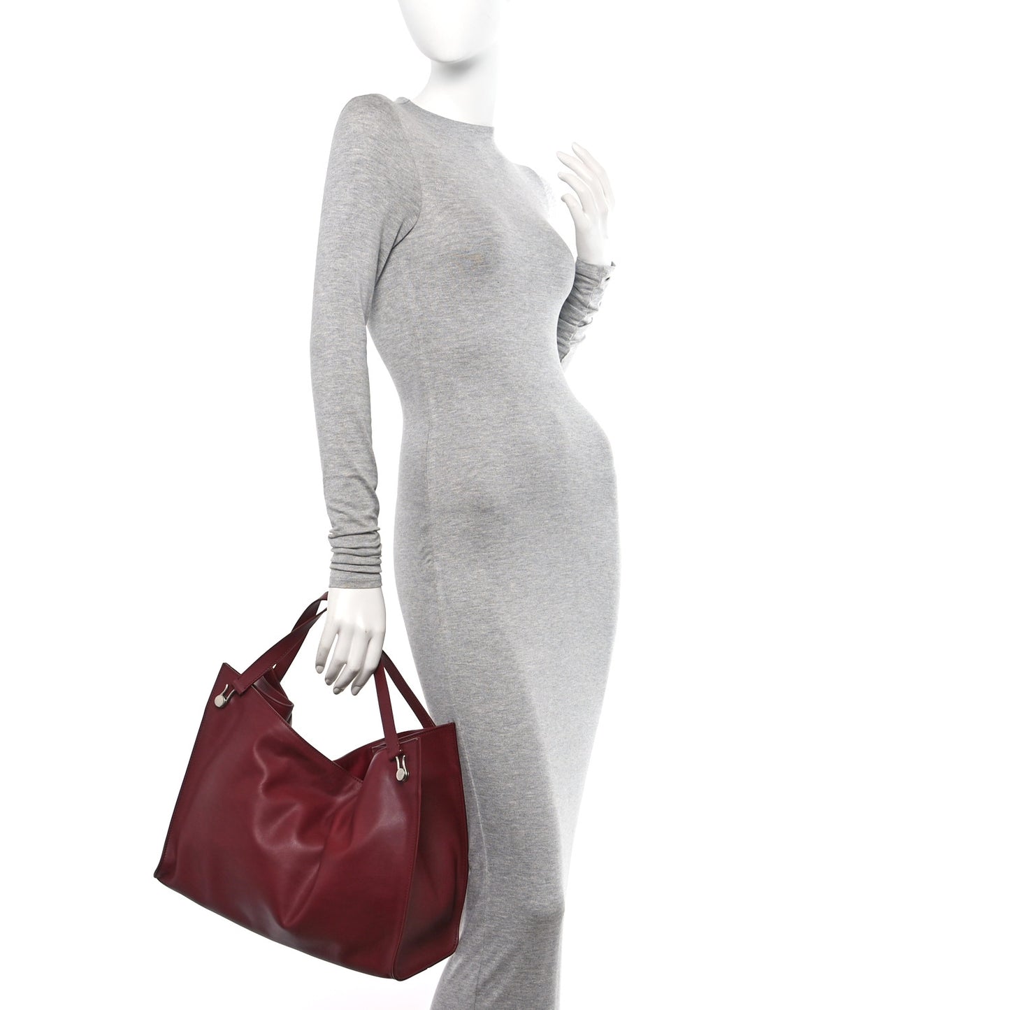 Polished Saddle Calfskin Alexia Bag Amaranto