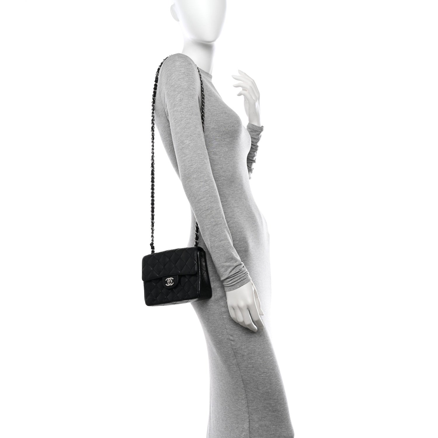 Chanel Caviar Quilted Mini Square Flap Black 2 of 14