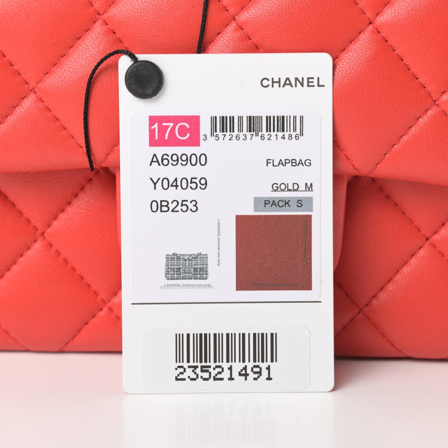 Chanel Lambskin Quilted Mini Rectangular Flap Red 17 of 17