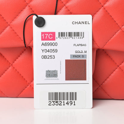 Chanel Lambskin Quilted Mini Rectangular Flap Red 17 of 17