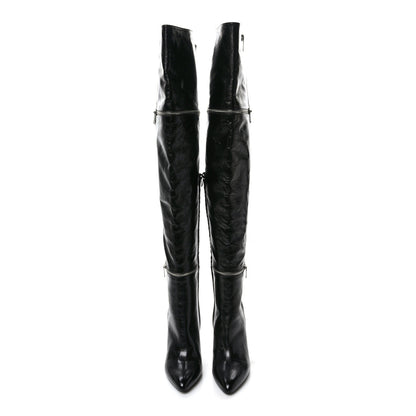 Saint Laurent Nappa Fetish 105 Zip Over The Knee Boots 39 Black 2 of 7