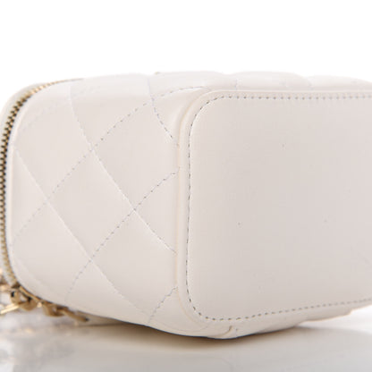 Chanel Lambskin Quilted My Chanel Lady Vanity Case With Chain White 6 of 11