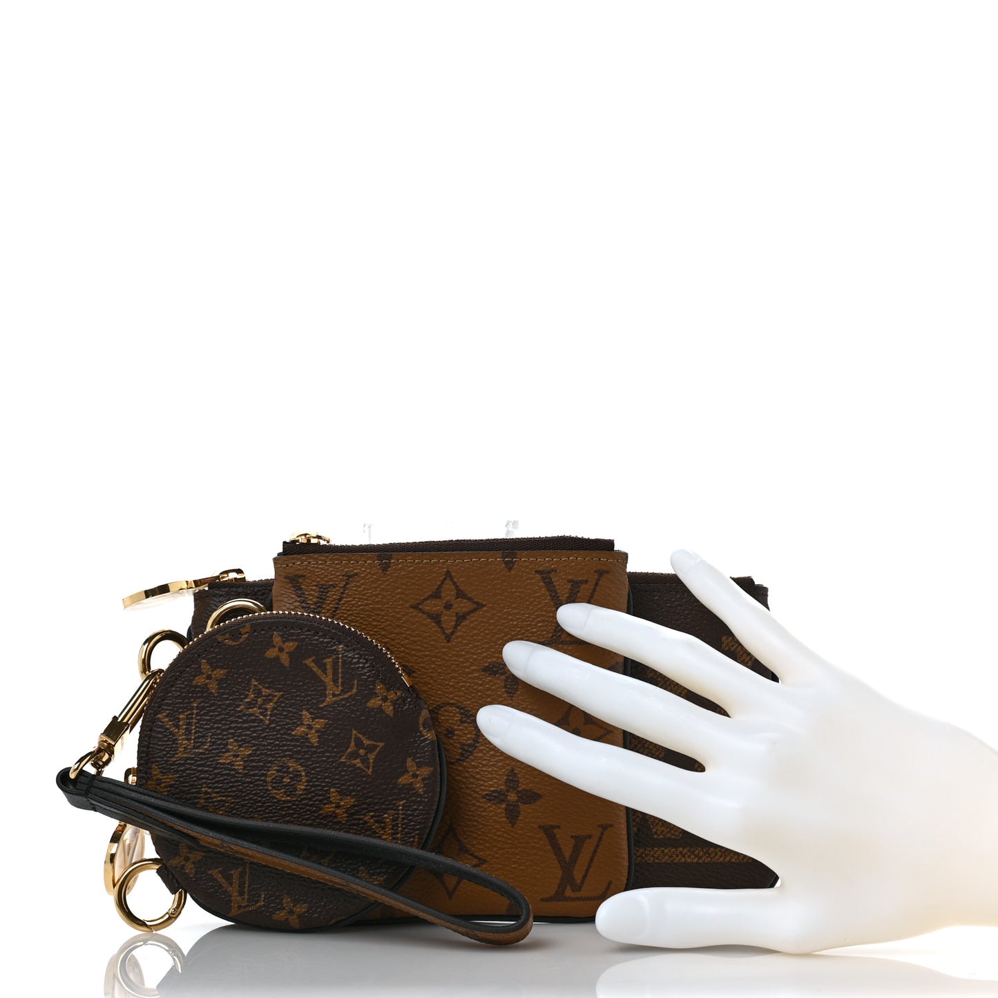Reverse Monogram Giant Trio Pouch