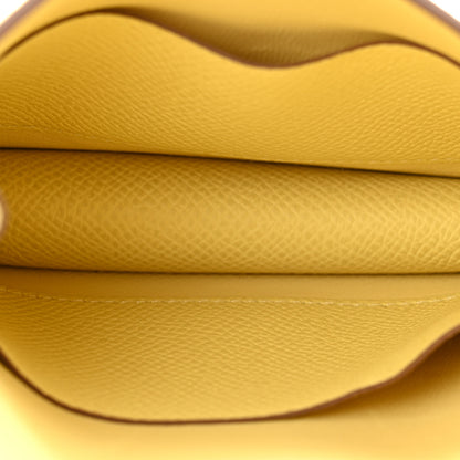 Hermes Epsom Constance Slim Wallet Jaune Poussin 6 of 11