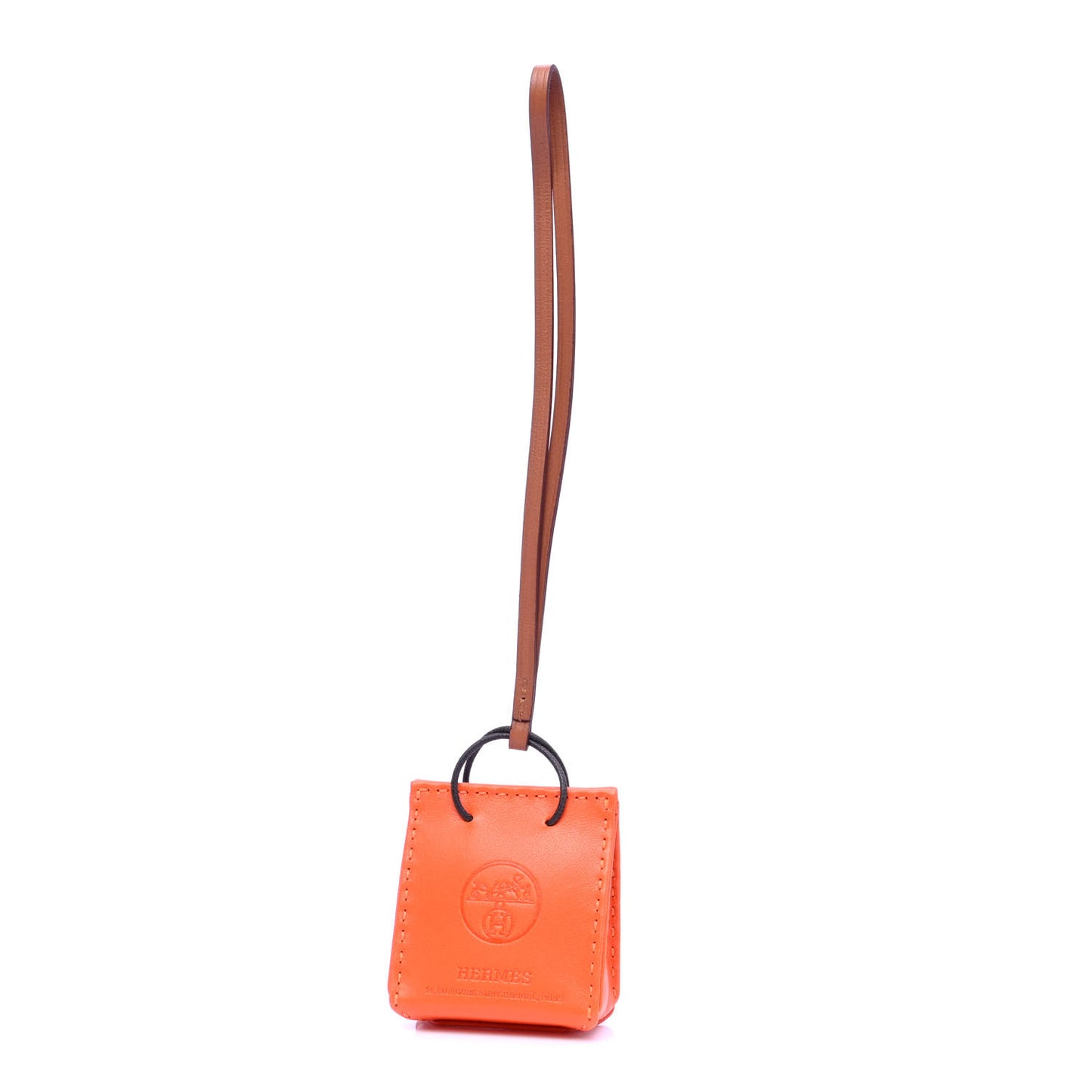 Milo Lambskin Swift Shopping Bag Charm Feu Gold