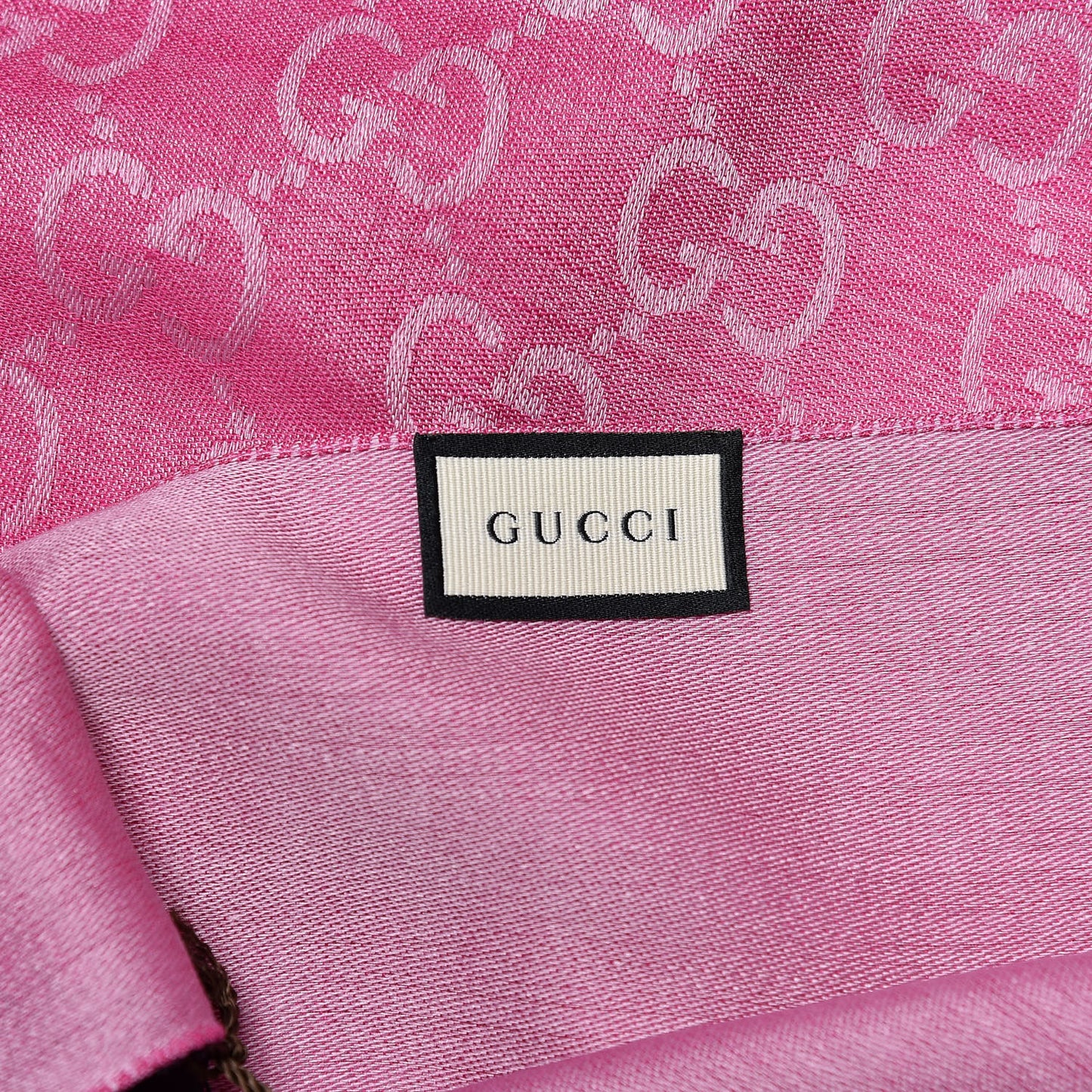 Wool Silk GG Monogram GGNat Scarf Roseate