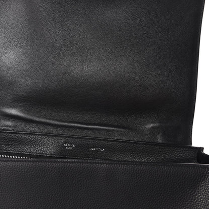 Celine Drummed Calfskin Suede Medium Trapeze Black 9 of 11