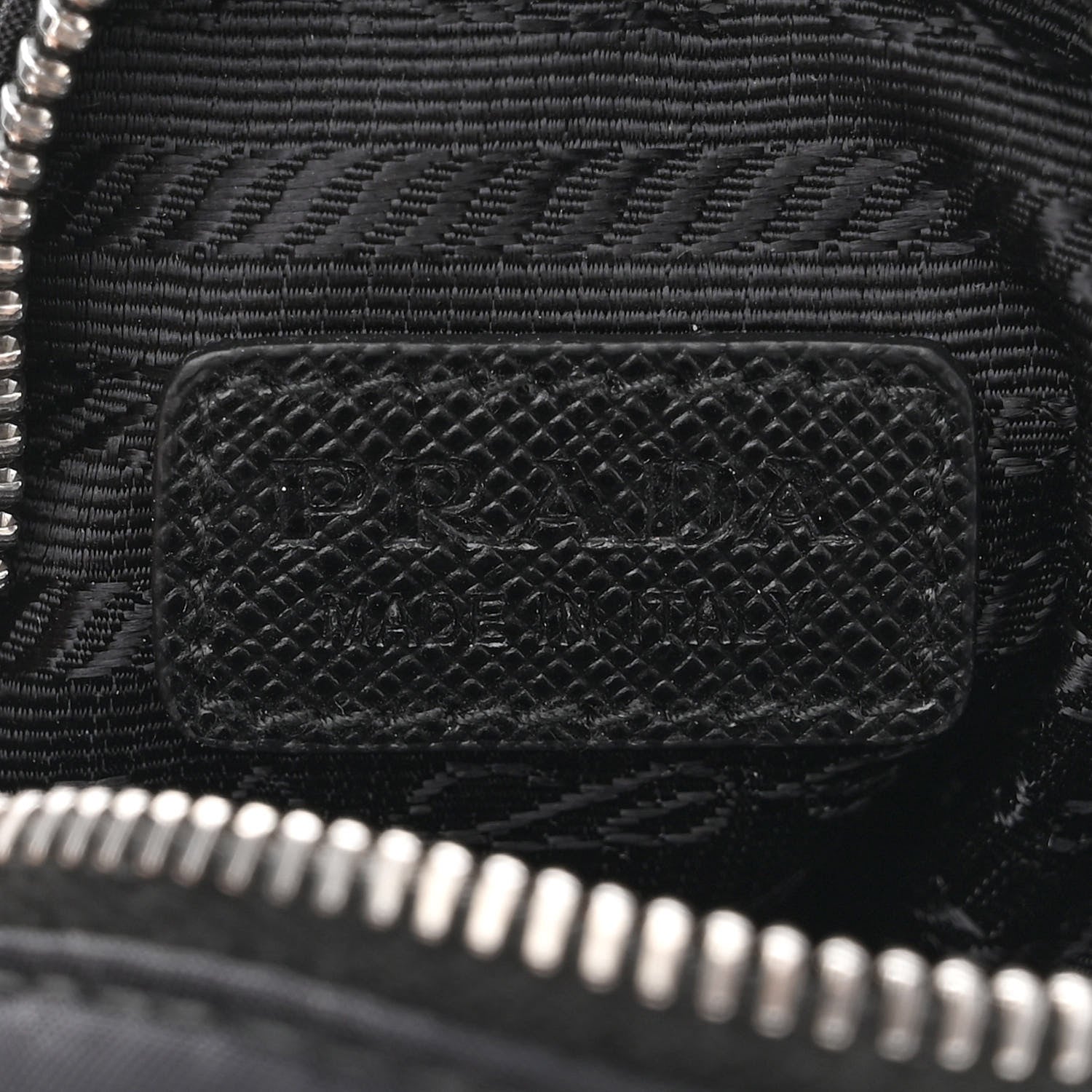 Prada Tessuto Nylon Saffiano Mini Crossbody Pouch Black 6 of 11