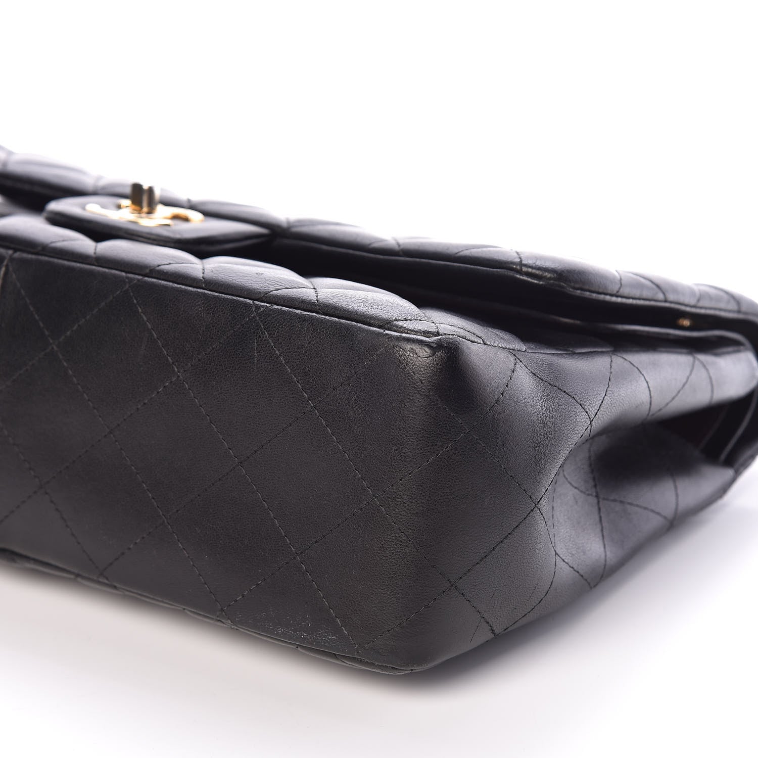 Chanel Lambskin Quilted Jumbo Double Flap Black 9 of 9