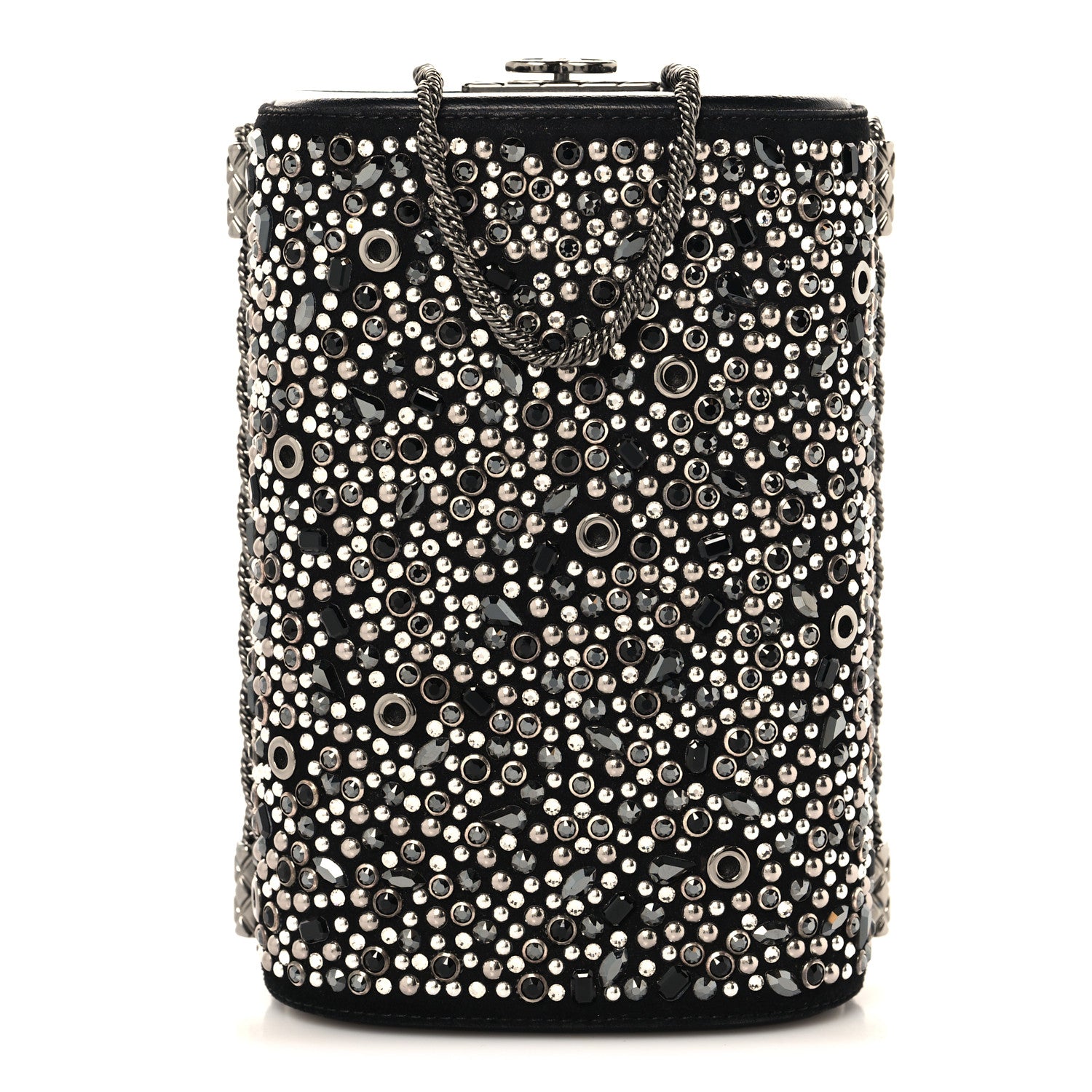 Chanel Crystal Calfskin Minaudiere Clutch Black 1 of 11