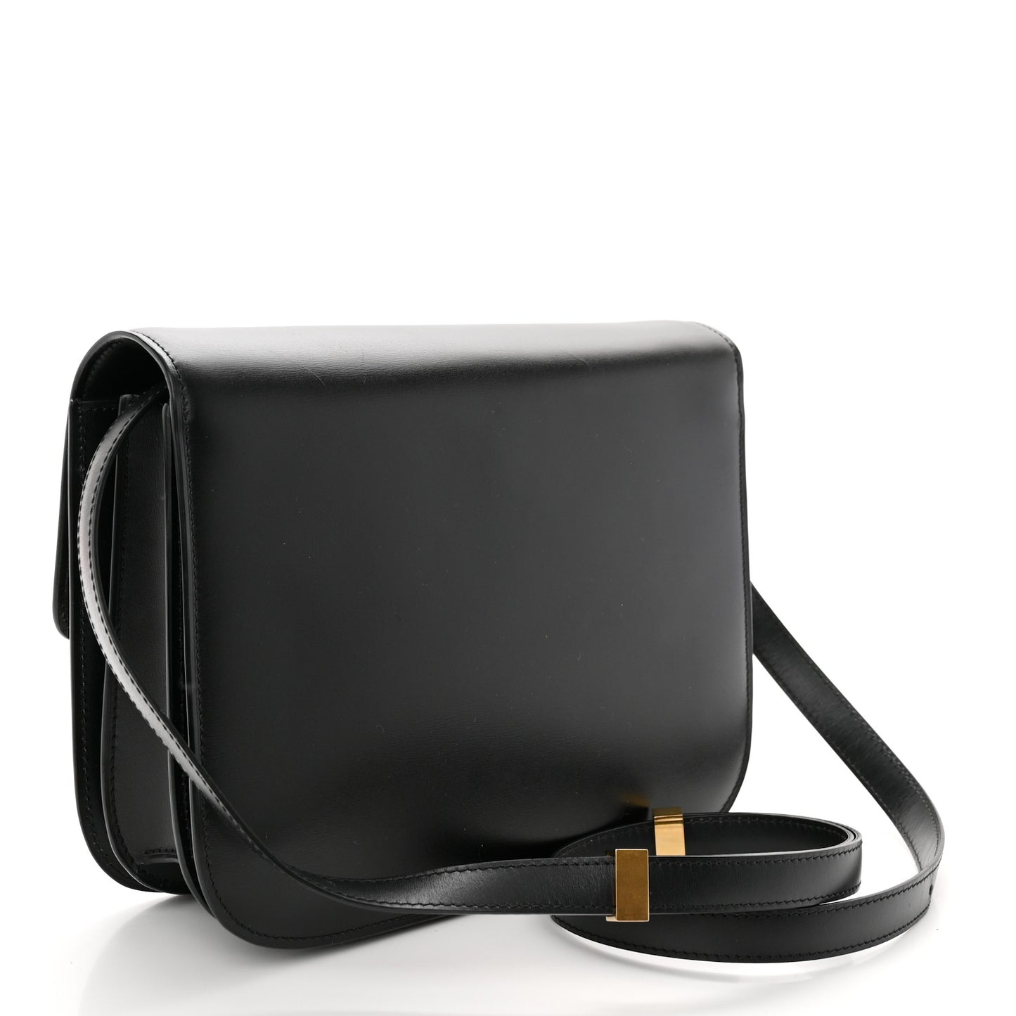 Box Calfskin Medium Classic Box Flap Bag Black