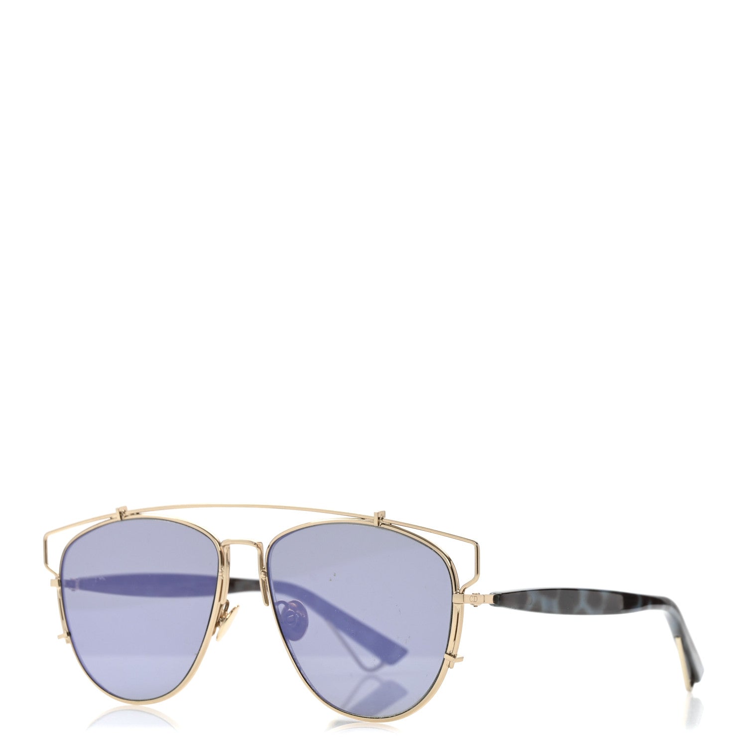 Christian Dior Technologic Sunglasses Gold Blue 1 of 9