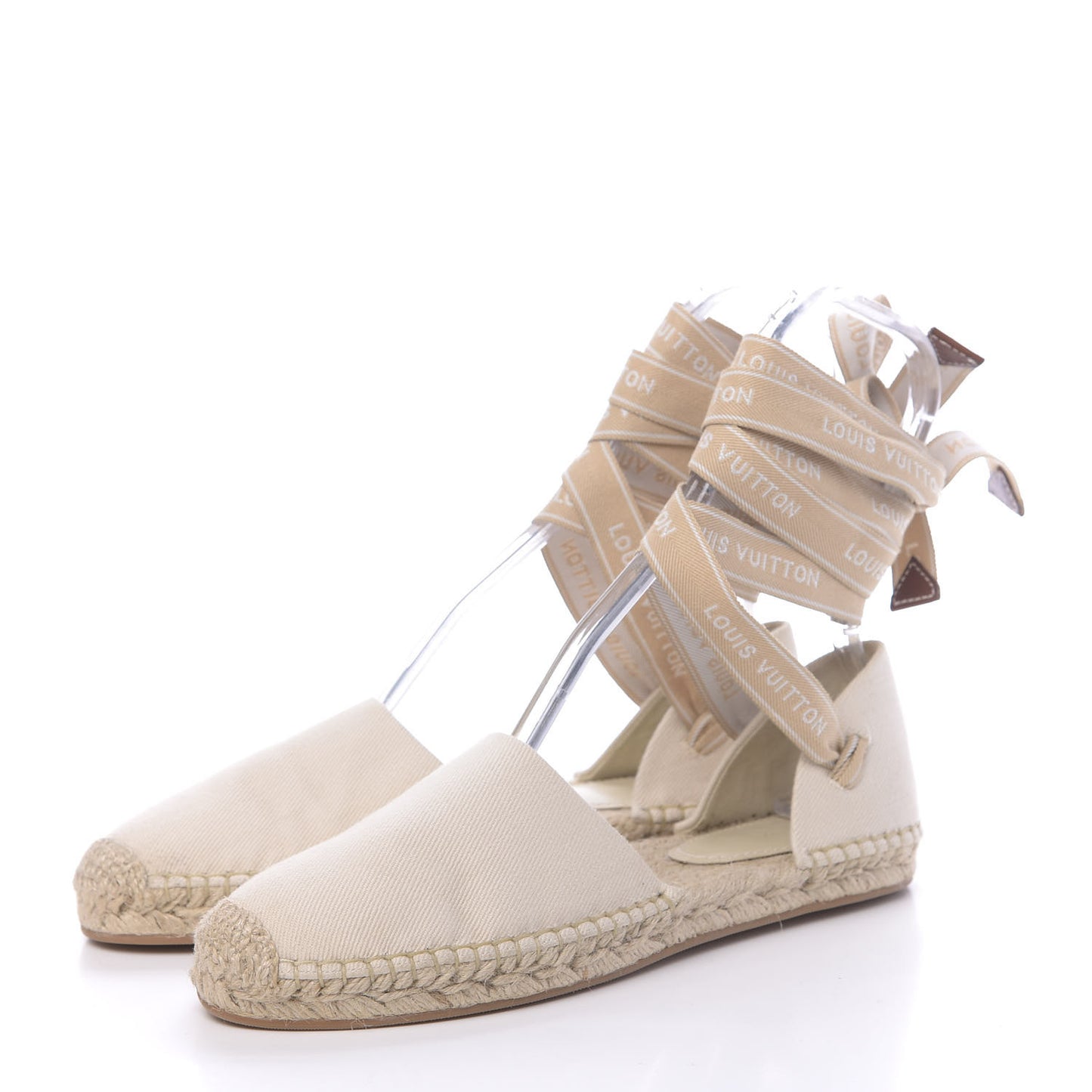 Canvas Croisiere Espadrille Flats 38 Ecru