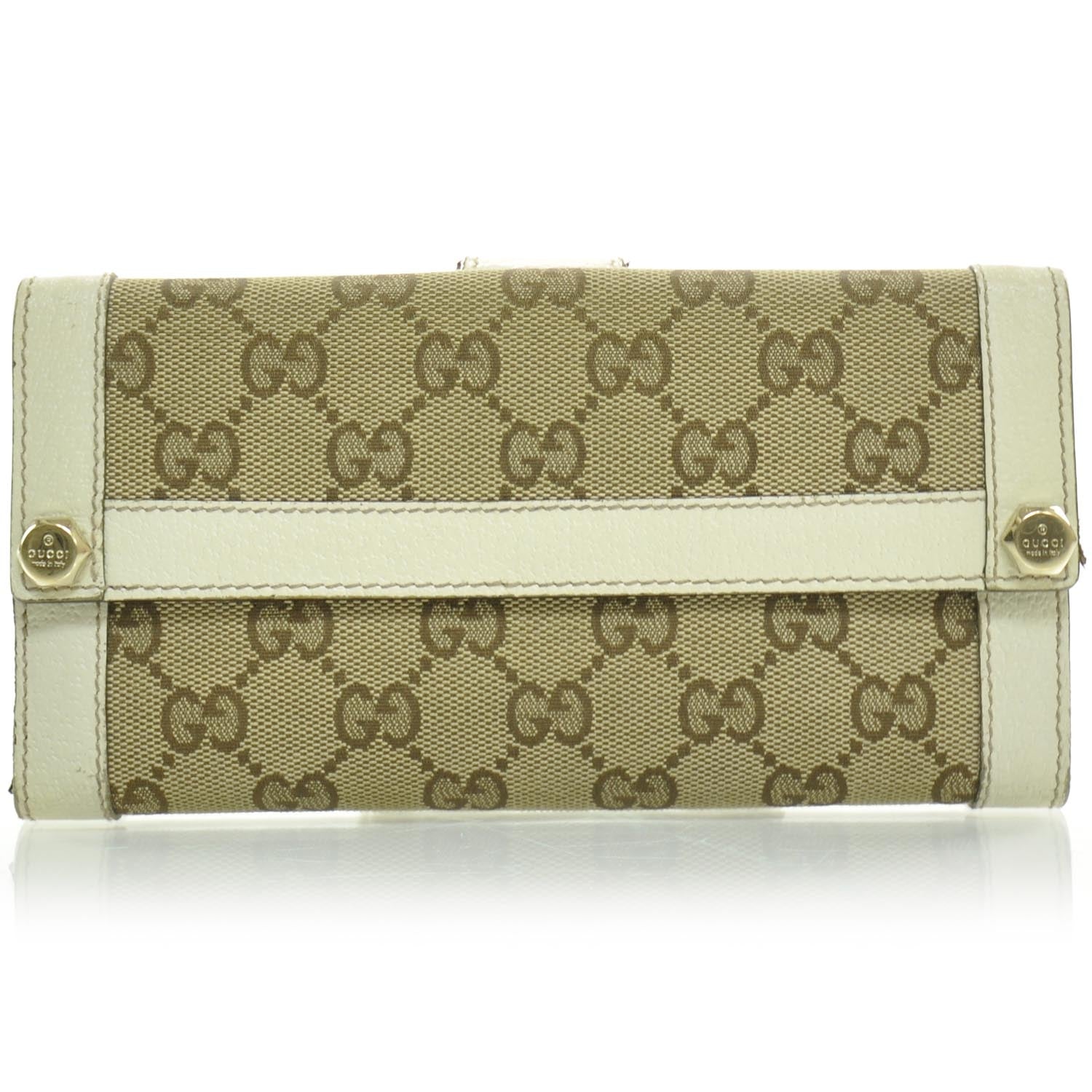 Gucci Monogram Continental Charmy Wallet Ivory 1 of 6