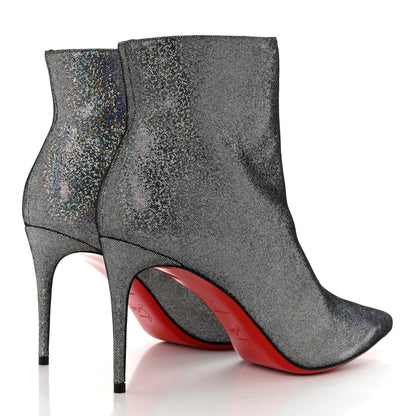 Christian Louboutin Glitter So Kate Booty 85 Disco Queen Ankle Boots 41 Silver Multicolor 4 of 8
