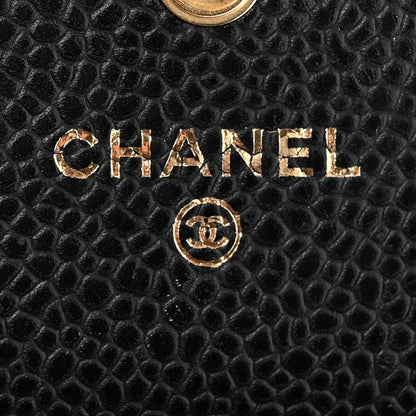 Chanel Caviar Quilted Large Gusset Flap Wallet Black 6 of 12