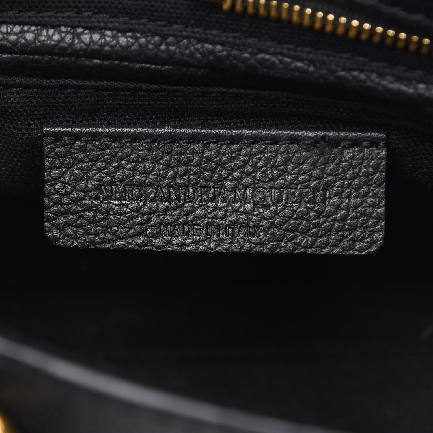 Alexander McQueen Pebbled Calfskin Mini Padlock Tote Black 6 of 12