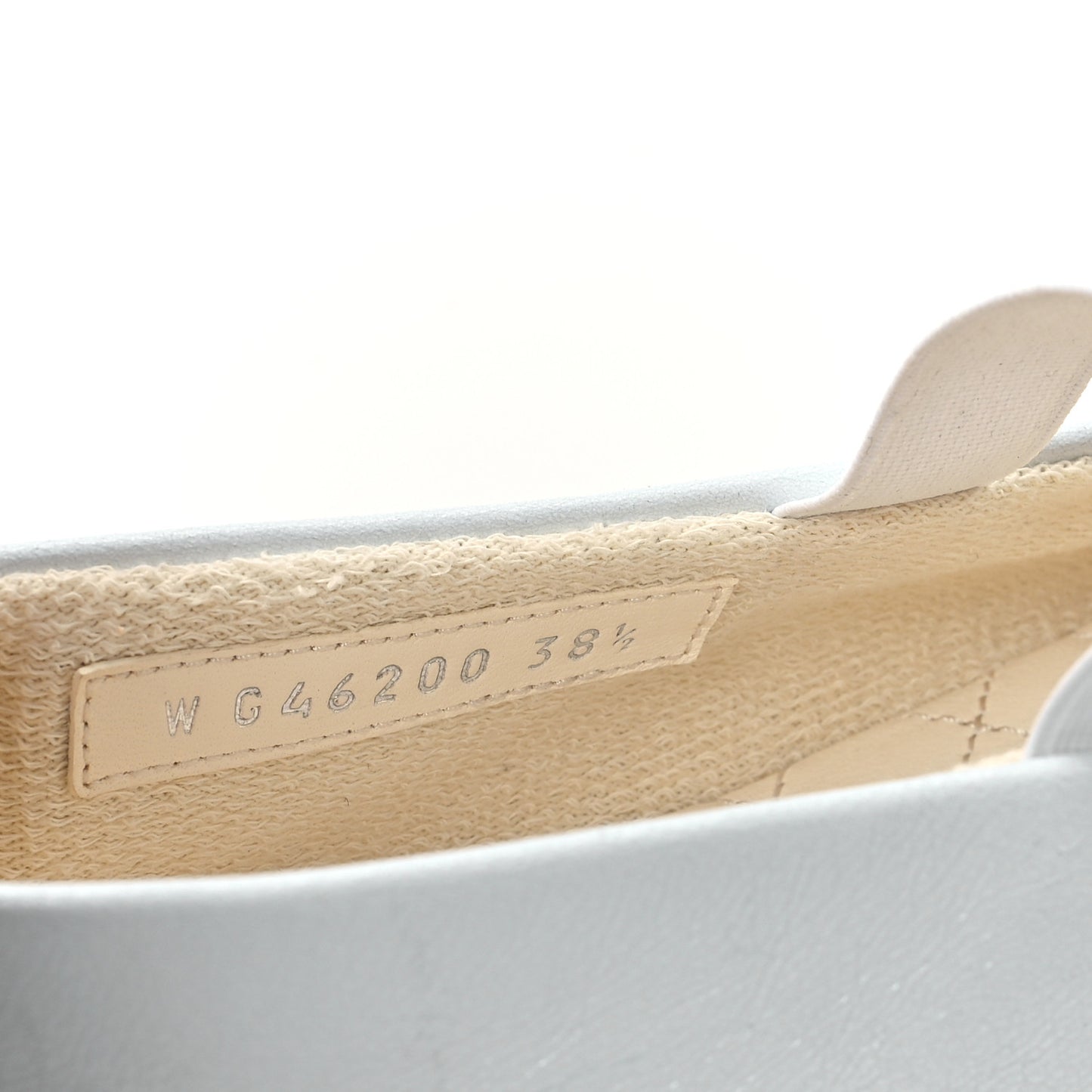 Lambskin Cap Toe CC Mary Jane Flats 38.5 White