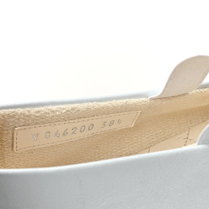 Chanel Lambskin Cap Toe CC Mary Jane Flats 38.5 White 9 of 10
