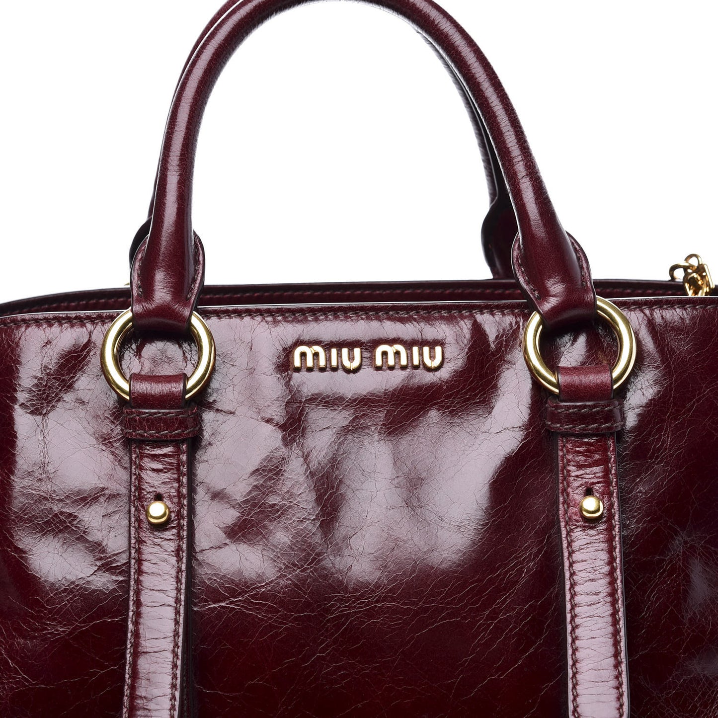 Vitello Shine Tote Amaranto