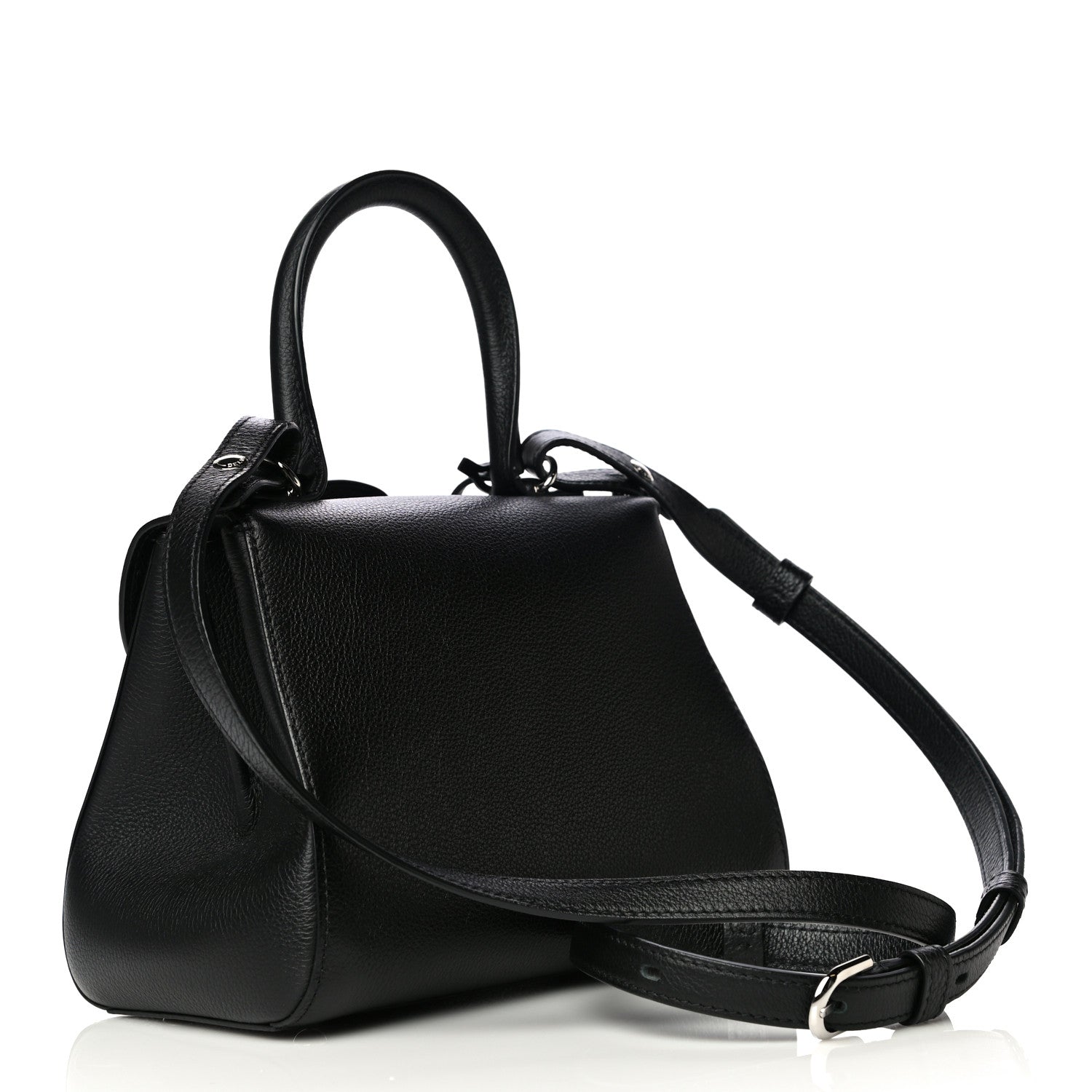 Delvaux Calfskin Mini Brillant Satchel Black 3 of 10