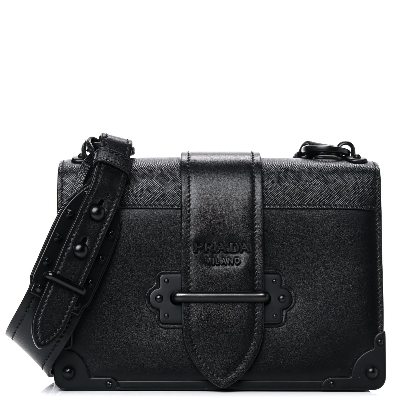 City Calfskin Saffiano Cahier Bag Black