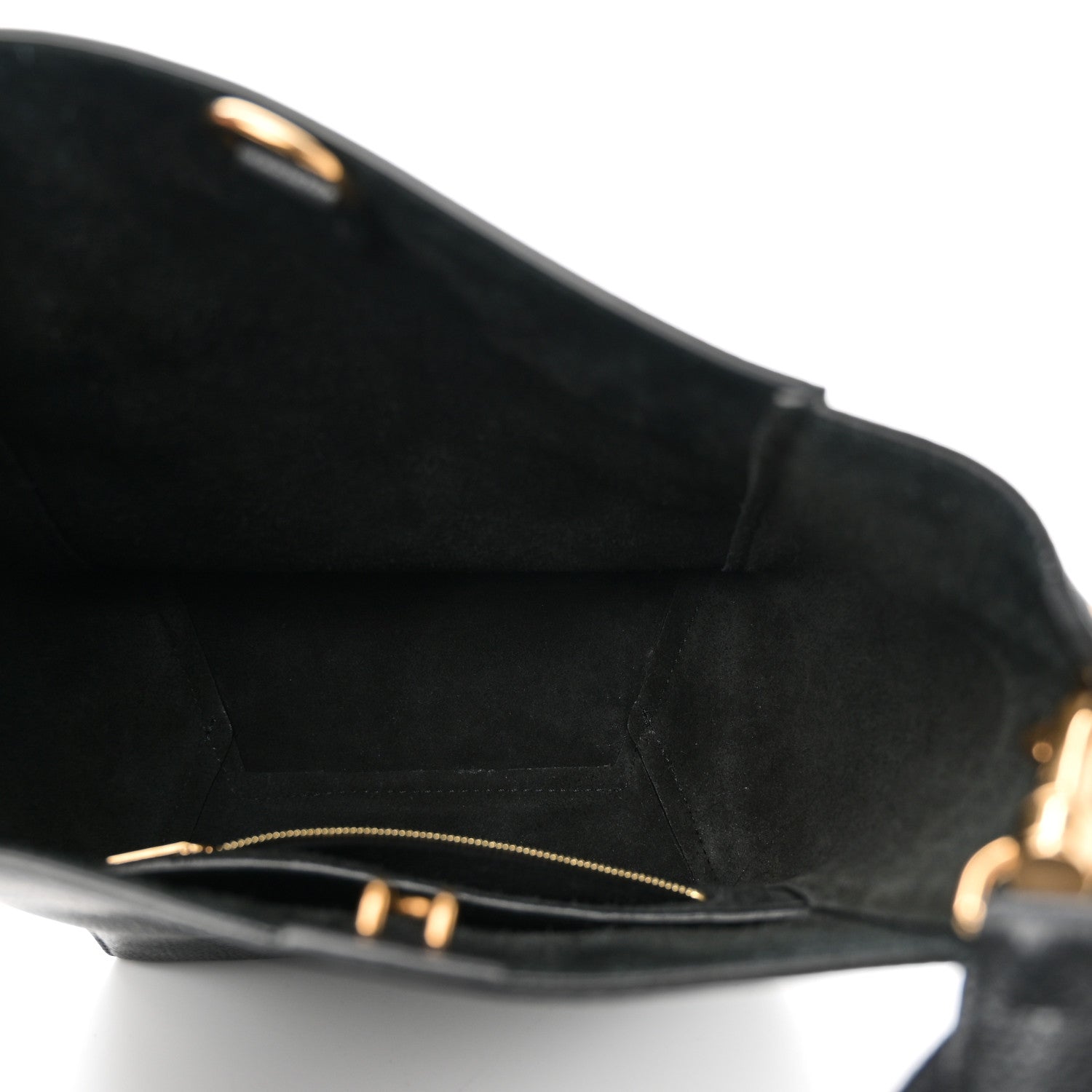 Celine Soft Grained Calfskin Small Sangle Bucket Bag Black 5 of 9