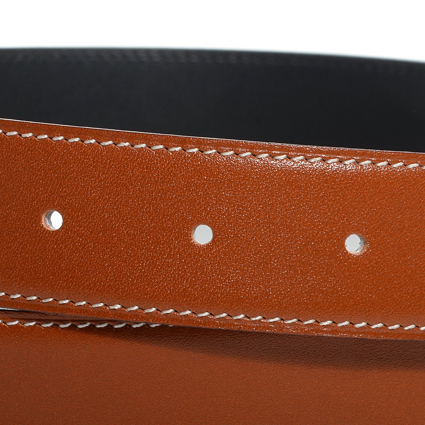 Natural Barenia Chamonix Constance 32mm H Belt Fauve Noir 75