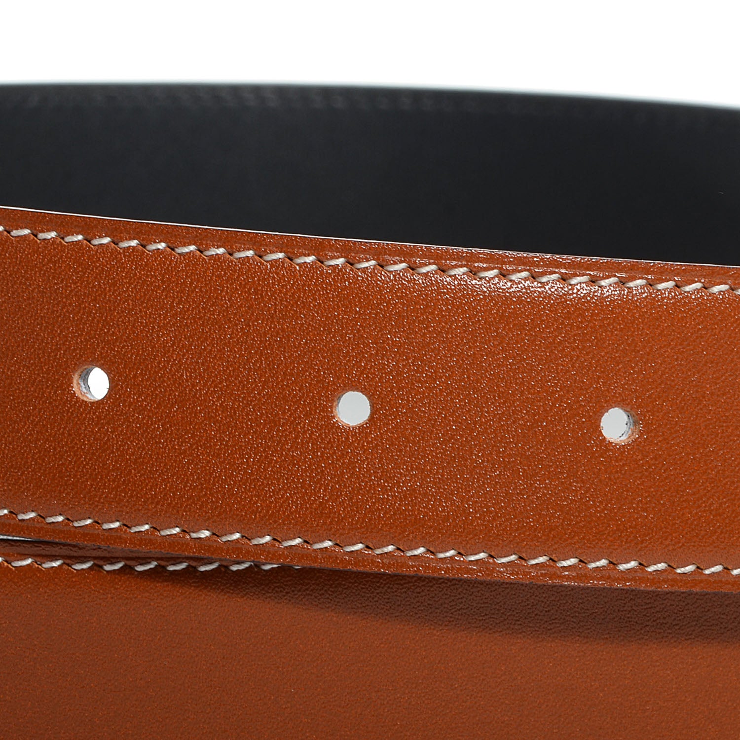 Hermes Natural Barenia Chamonix Constance 32mm H Belt Fauve Noir 75 3 of 8