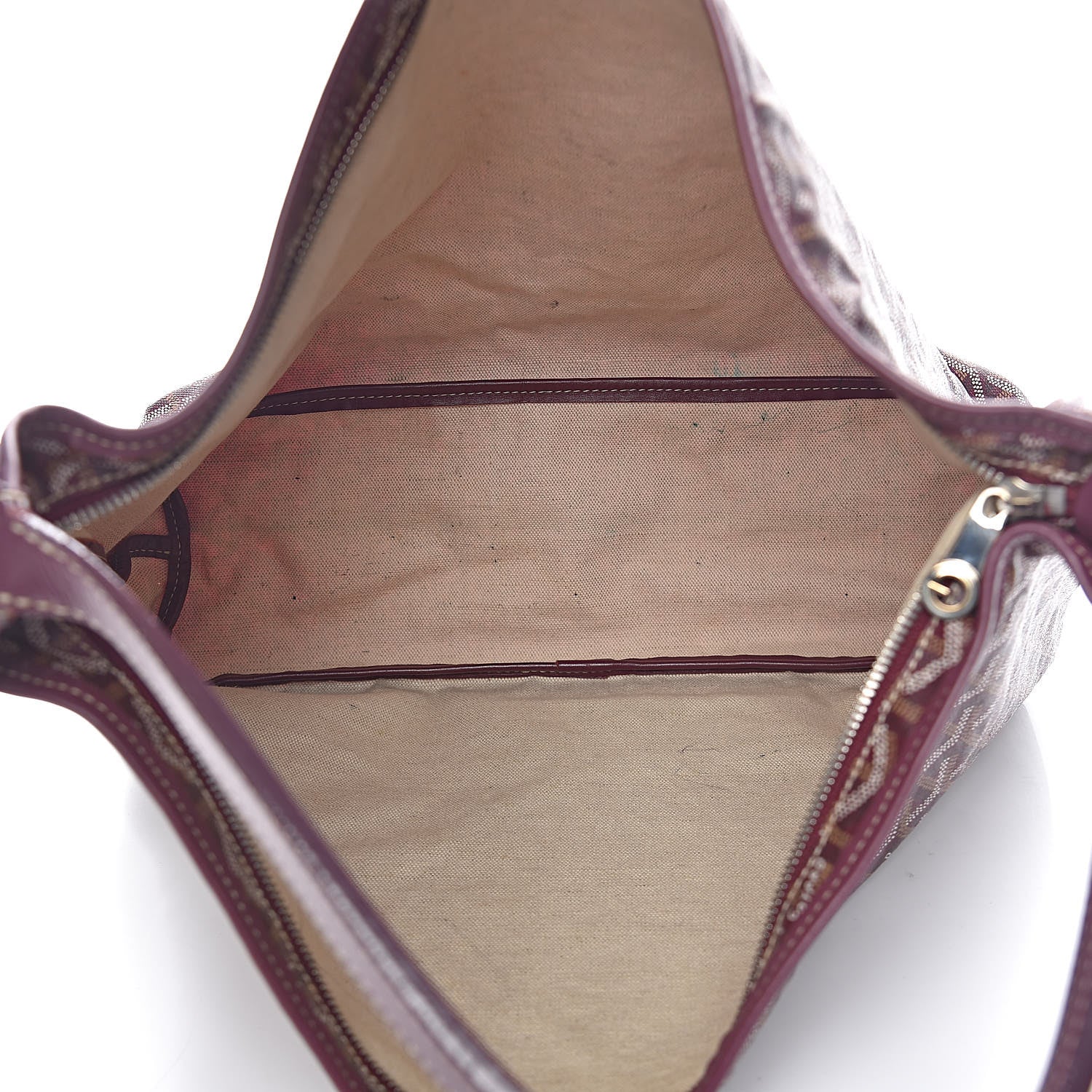 Goyard Goyardine Fidji Zip Hobo Burgundy 5 of 12