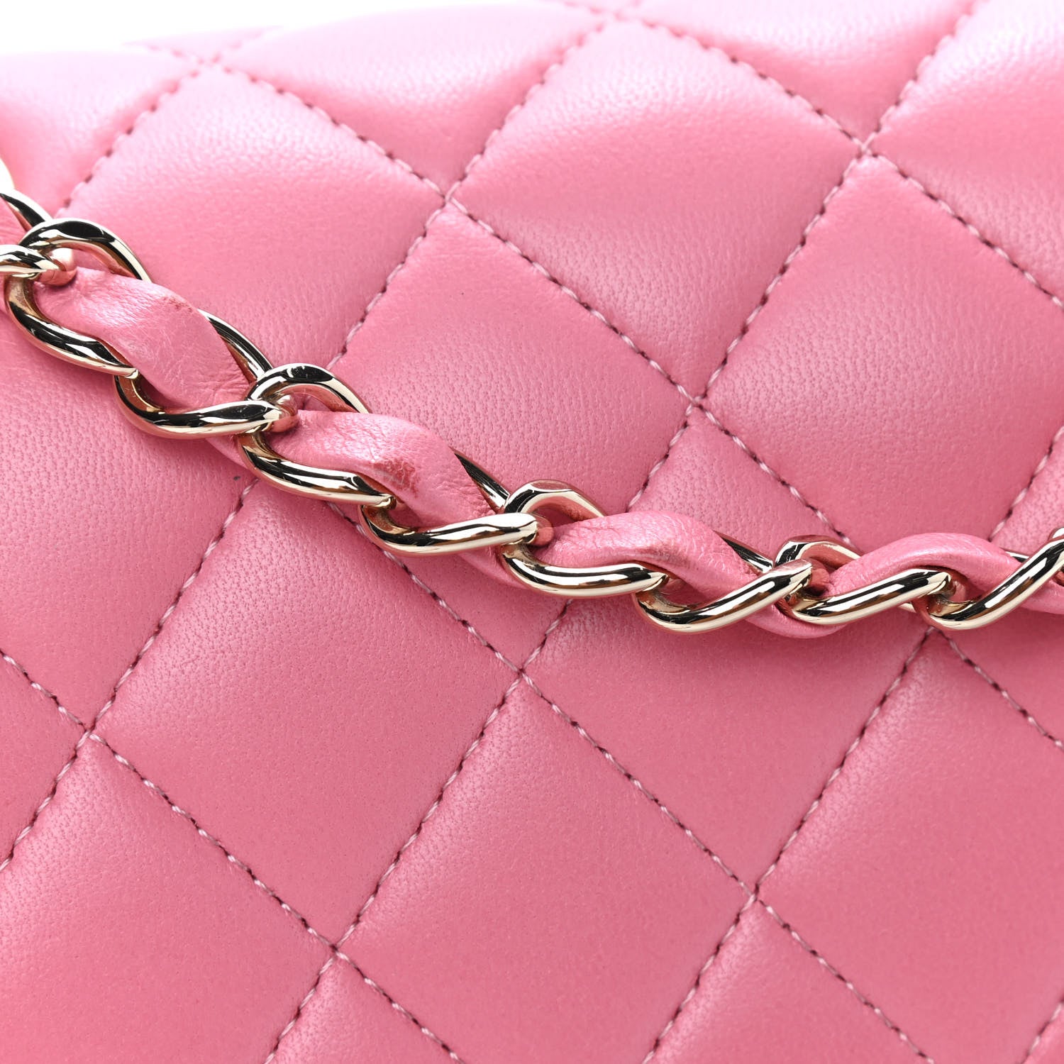 Chanel Lambskin Quilted Small Double Flap Pink 7 of 9