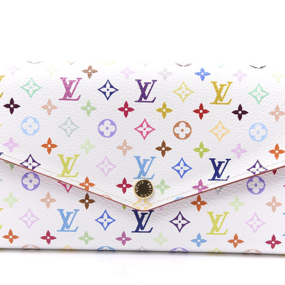 Louis Vuitton Multicolor Sarah Wallet NM White Litchi 8 of 8