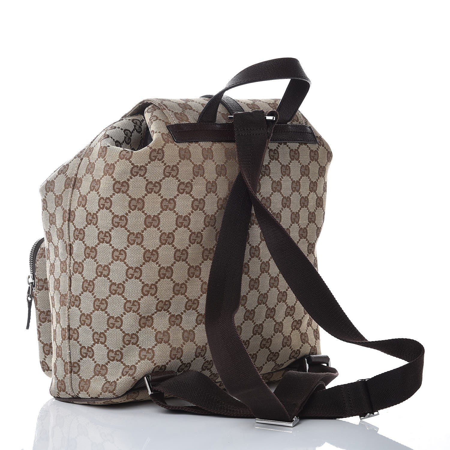 Gucci Monogram Backpack Dark Brown 3 of 9