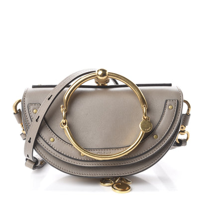 Chloe Calfskin Small Nile Bracelet Minaudiere Bag Motty Grey 1 of 8