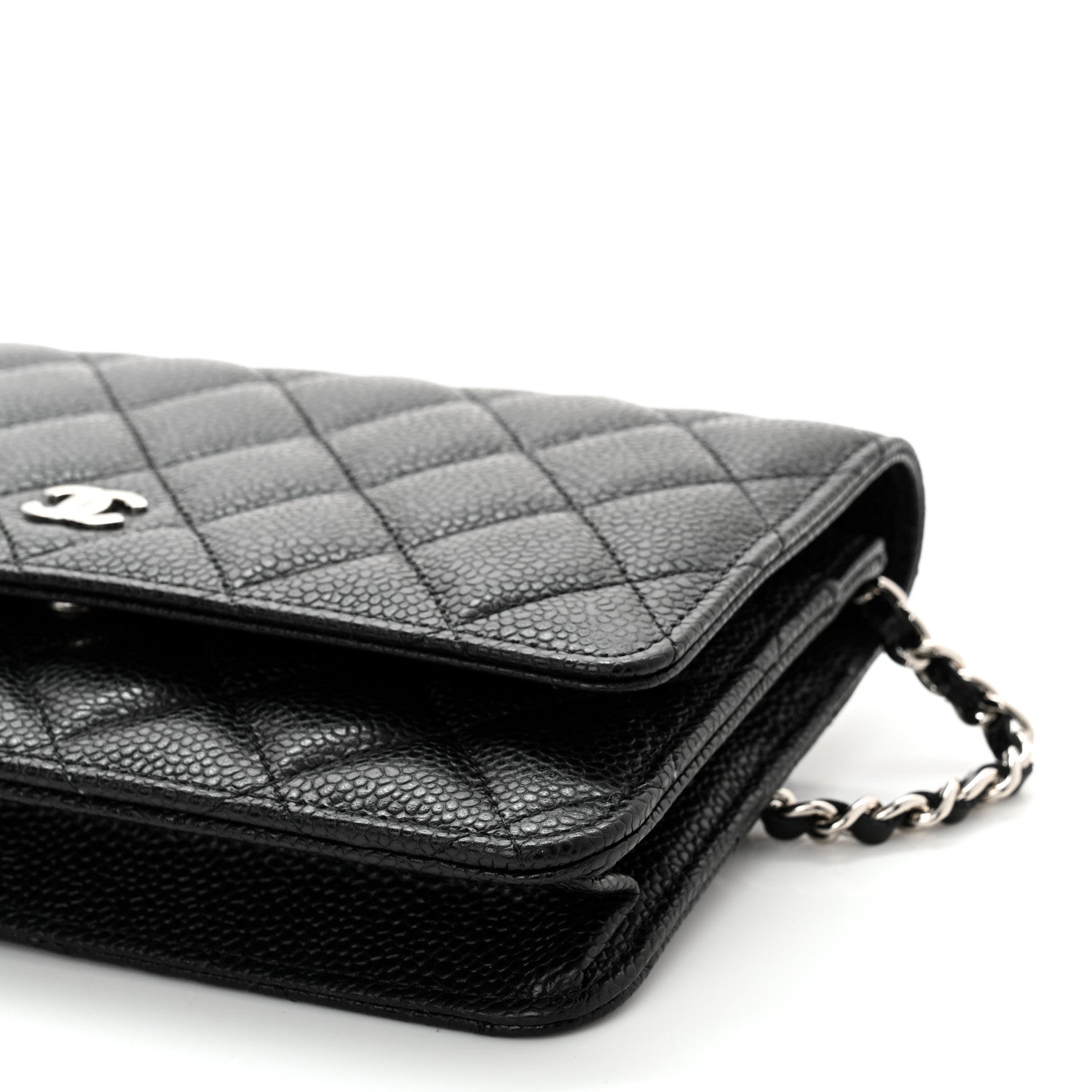 Chanel Caviar Quilted Wallet On Chain WOC Black 11 of 12