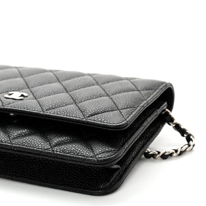 Chanel Caviar Quilted Wallet On Chain WOC Black 11 of 12