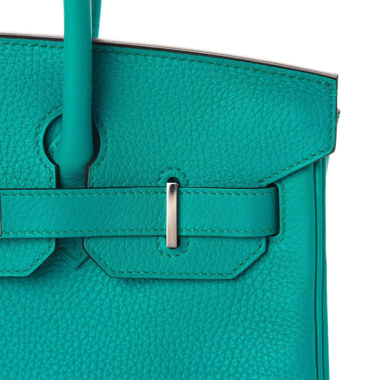 Taurillon Clemence Birkin 30 Bleu Paon