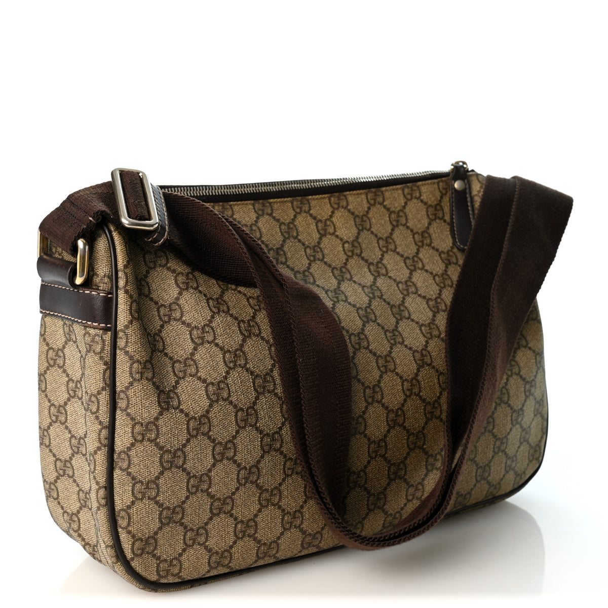 Gucci GG Plus Monogram Front Pocket Messenger Dark Brown 3 of 11