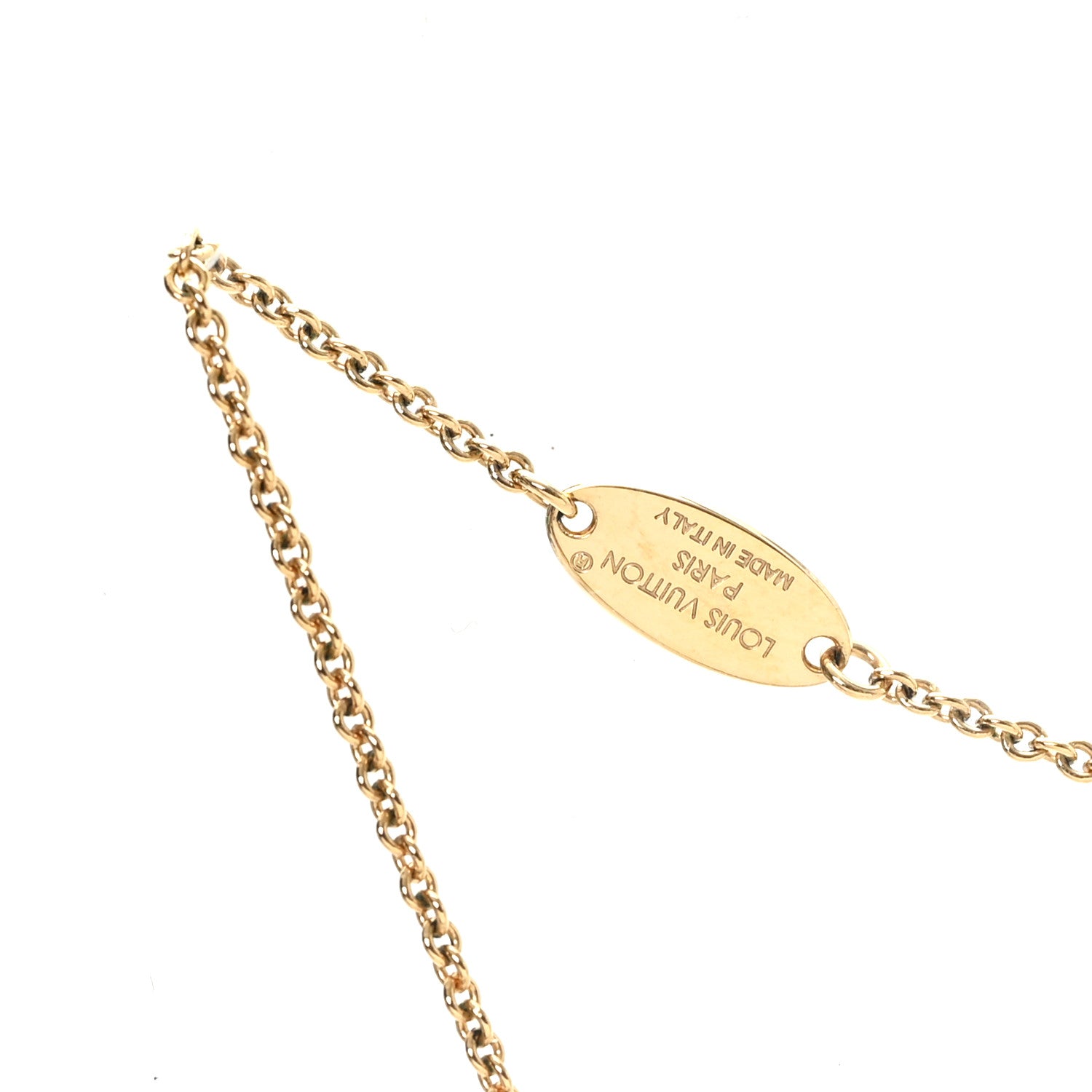 Louis Vuitton Enamel LV Iconic Necklace Gold Pink 1924656