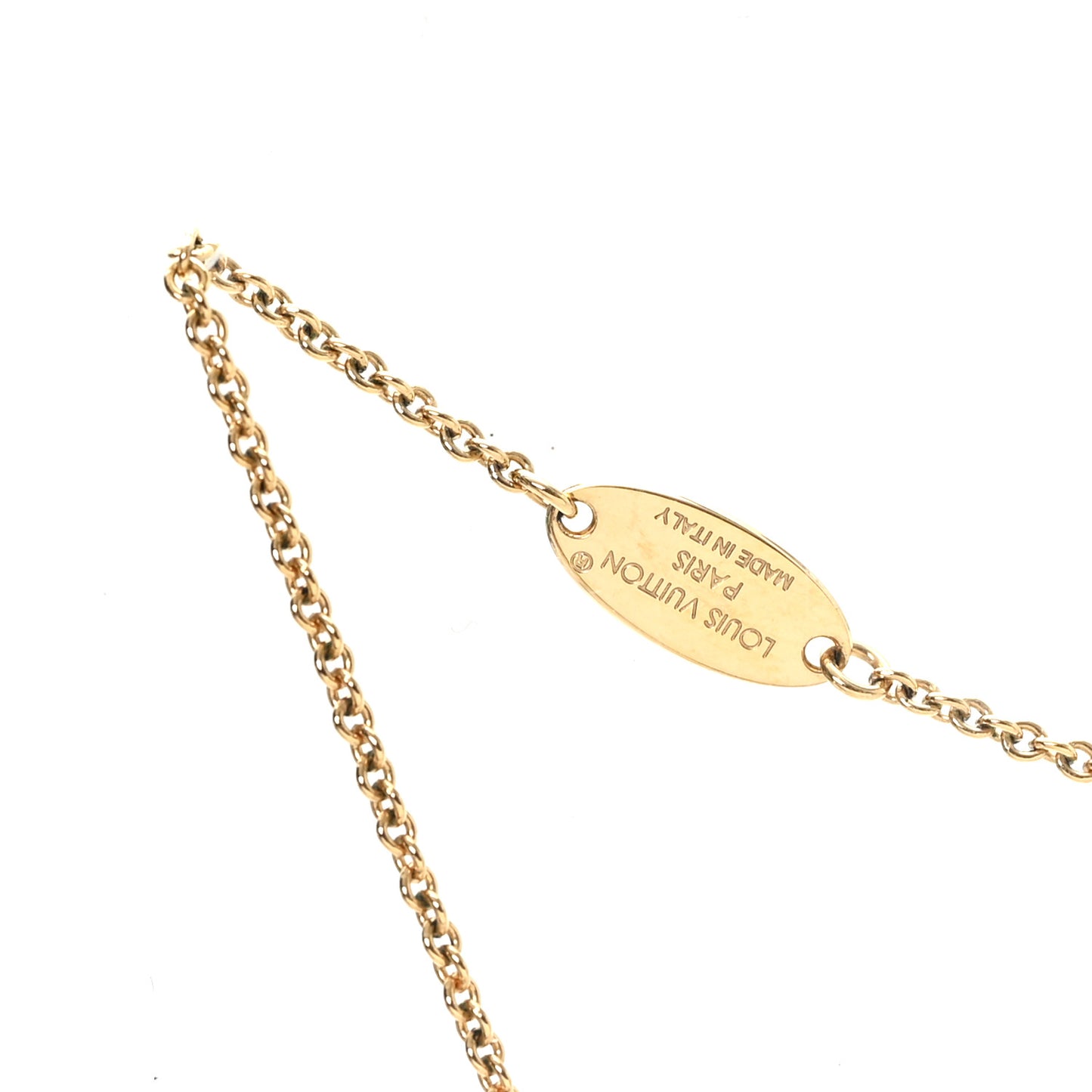 Enamel LV Iconic Necklace Gold Pink
