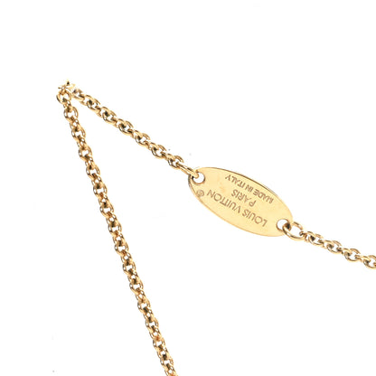 Louis Vuitton Enamel LV Iconic Necklace Gold Pink 4 of 5