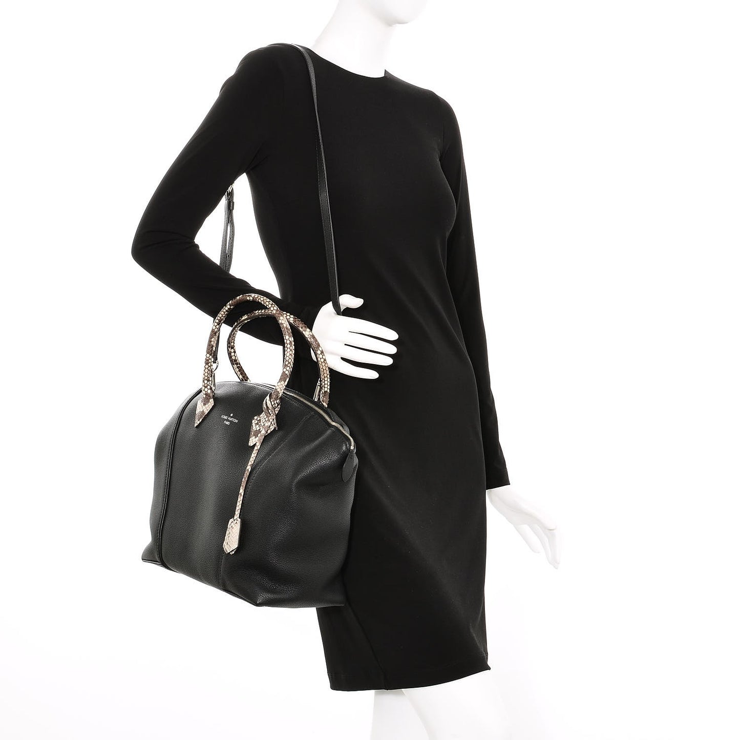 Veau Cachemire Python Soft Lockit MM Black