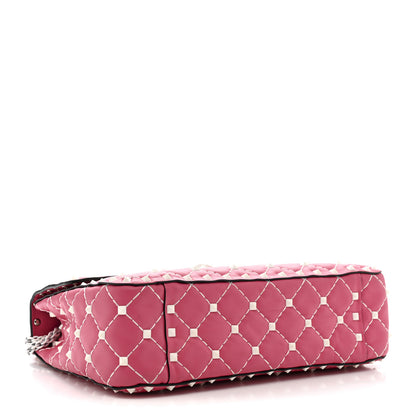Valentino Garavani Lambskin Medium Free Rockstud Spike Shoulder Bag Shadow Pink 4 of 10